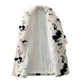 Windbreaker Black and White Long Coat